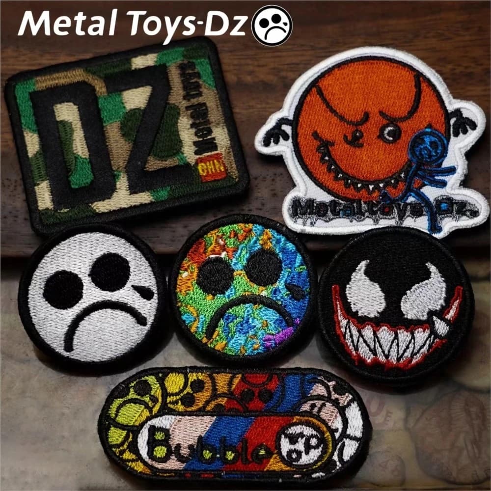 Giocattoli in metallo Dz EDC ricamo Patch Fidget Spinner accessori Fidget Toy Office Toy Hand Spinner giocattoli antistress
