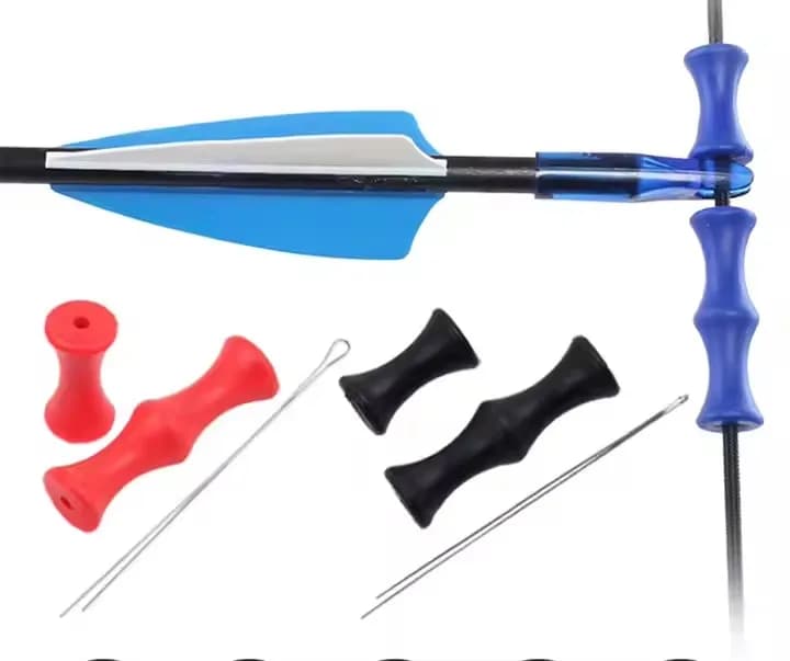 1 set caccia tiro con l'arco morbido silicone protezione per le dita protezione per la corda dell'arco per arco ricurvo tiro all'aperto attrezzatura per la pratica del bersaglio
