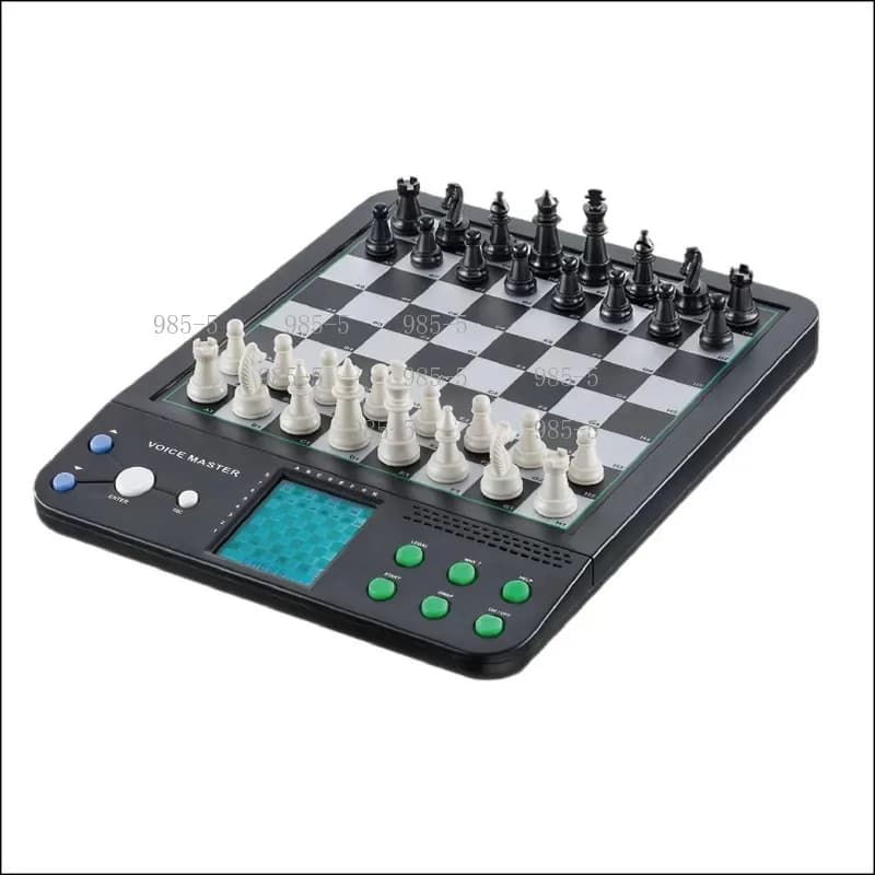 Talking Electronic Chess Computer English German Magnetic Chess Set