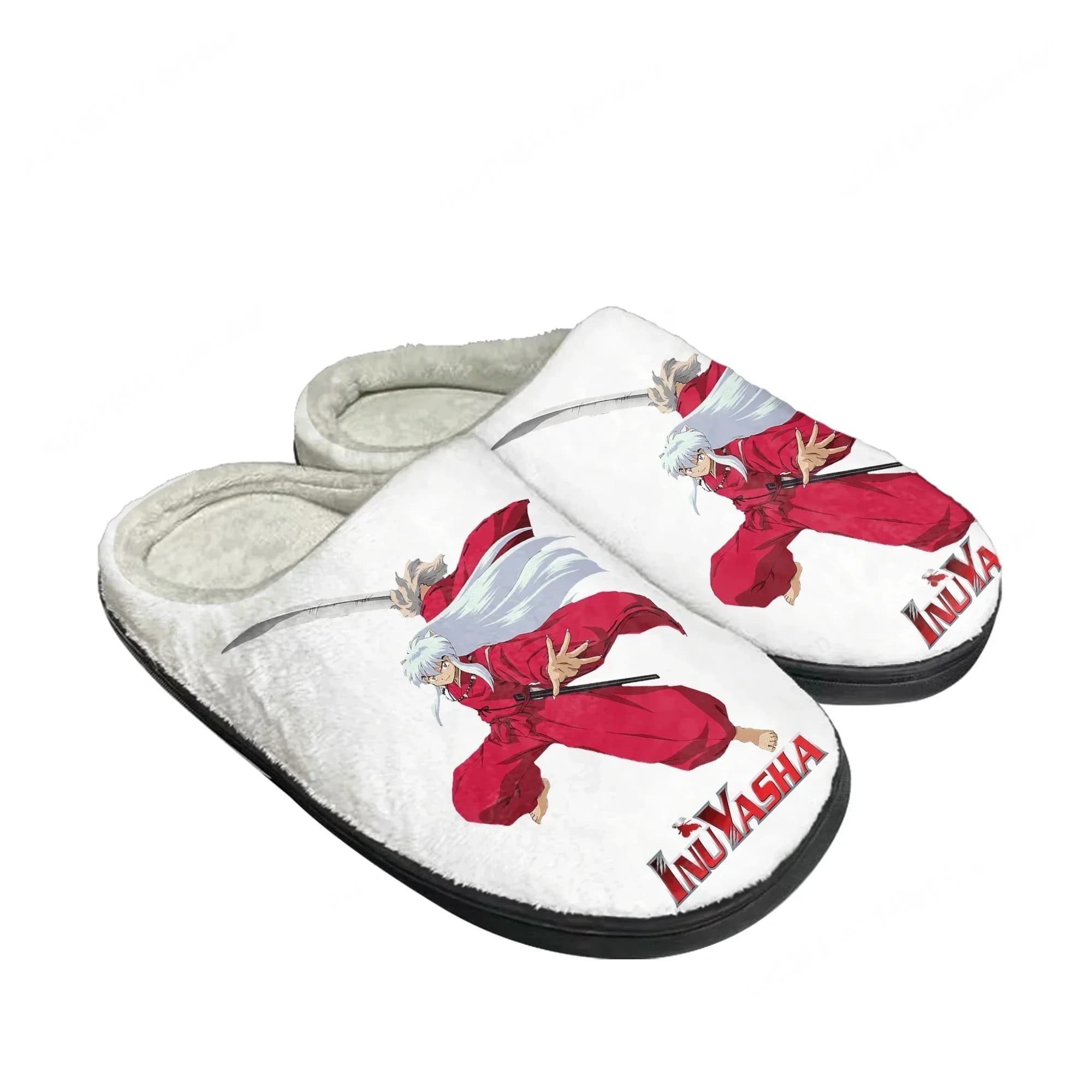 Pantofole in Cotone Inuyasha per Uomo e Donna, Scarpe Casual da Camera da Letto in Peluche, Calde e Confortevoli, Ispirate all'Anime Giapponese