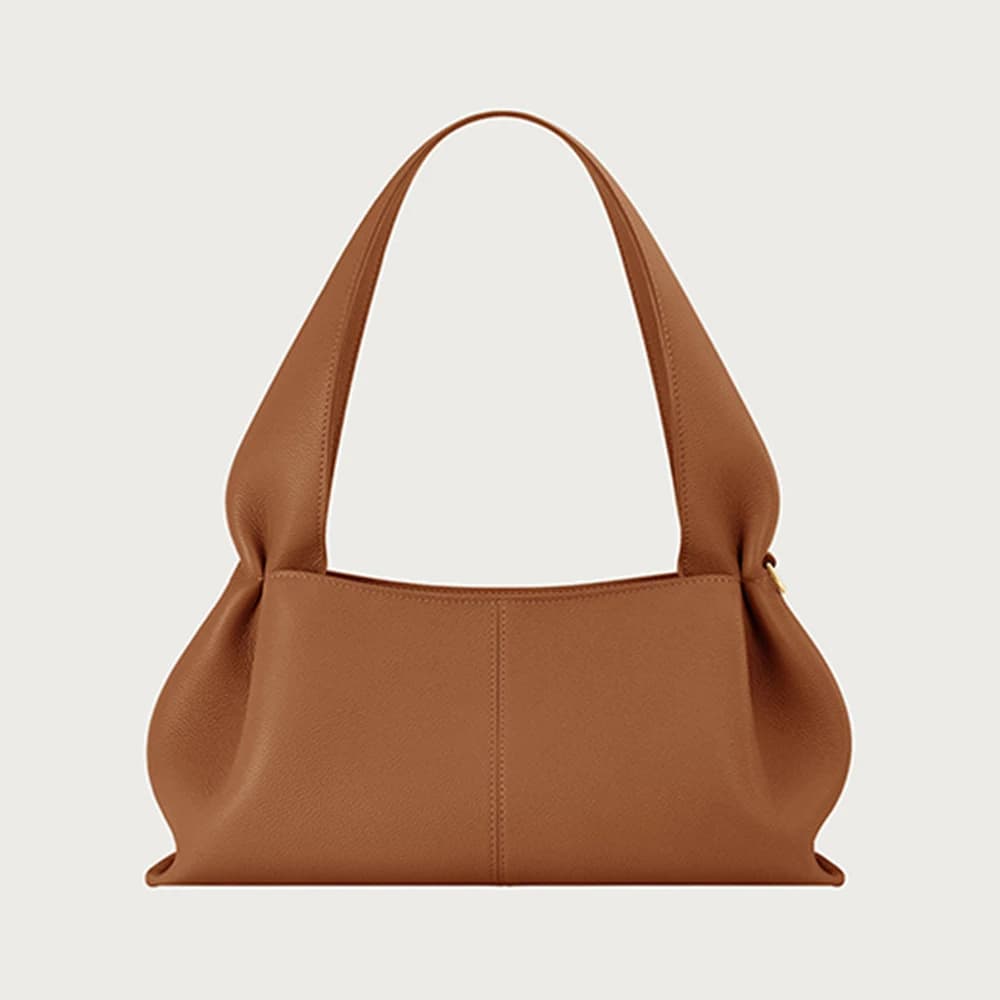 Borse Firmate di Moda per Donne, Borse a Spalla con Motivo Lychee, Borsa Morbida di Lusso a Mezzaluna, Borsette Femminili
