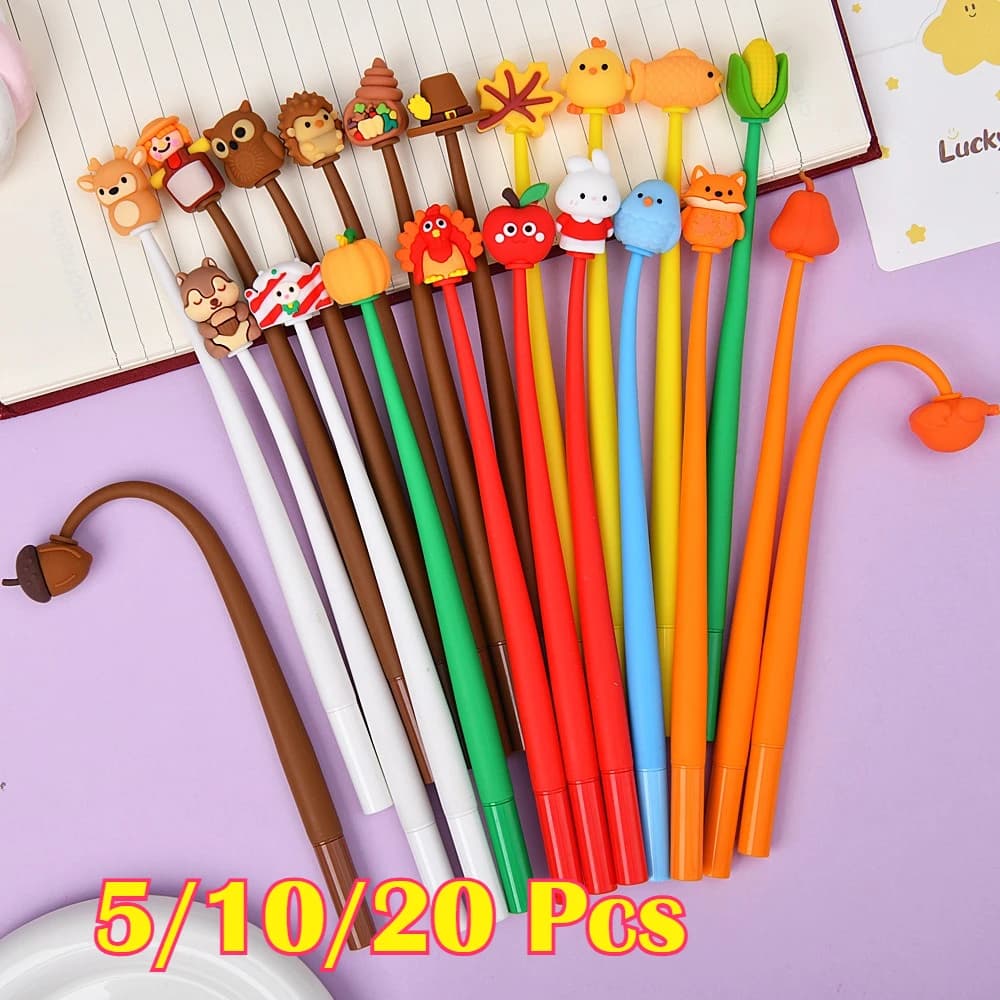 5/10/20 pezzi Cartoon Ringraziamento Penna gel Sollievo dallo stress Scuotere Penna Premio studente creativo Regalo di cancelleria