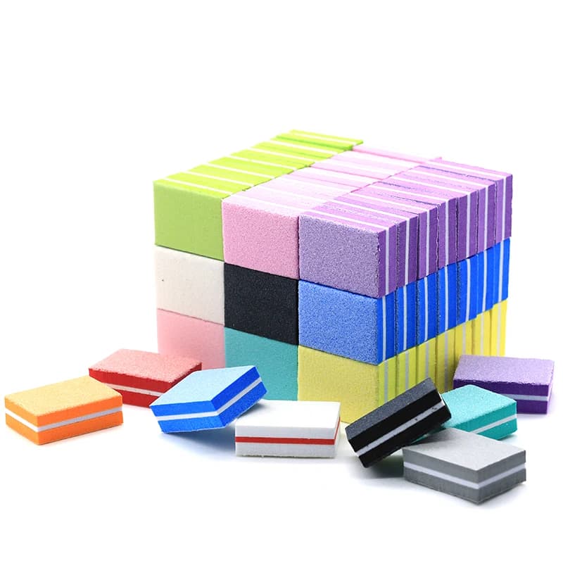 10/25/50 pz Professional Mini Nail Art buffer 100/180 sandpaper Polishing nail polishing tool grinding