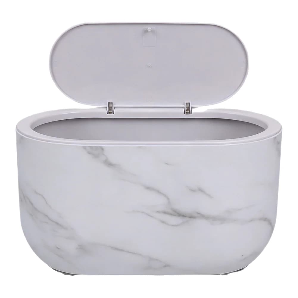 Disciplined Slim Trash Can with Lid for Functional Aesthetics Uniform Treatment and Efficient Spatial Utilization
