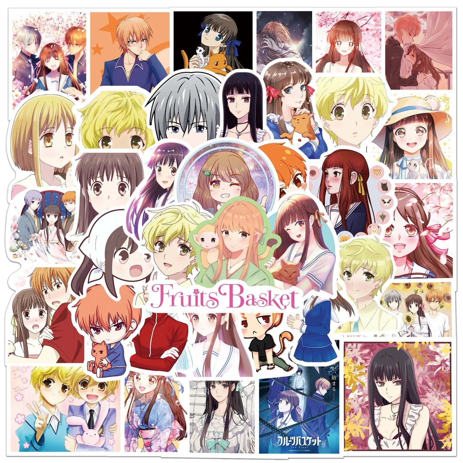 50 pezzi anime giapponesi frutta BASKET adesivi graffiti bagagli laptop auto tazza d'acqua tablet telefono cellulare impermeabile