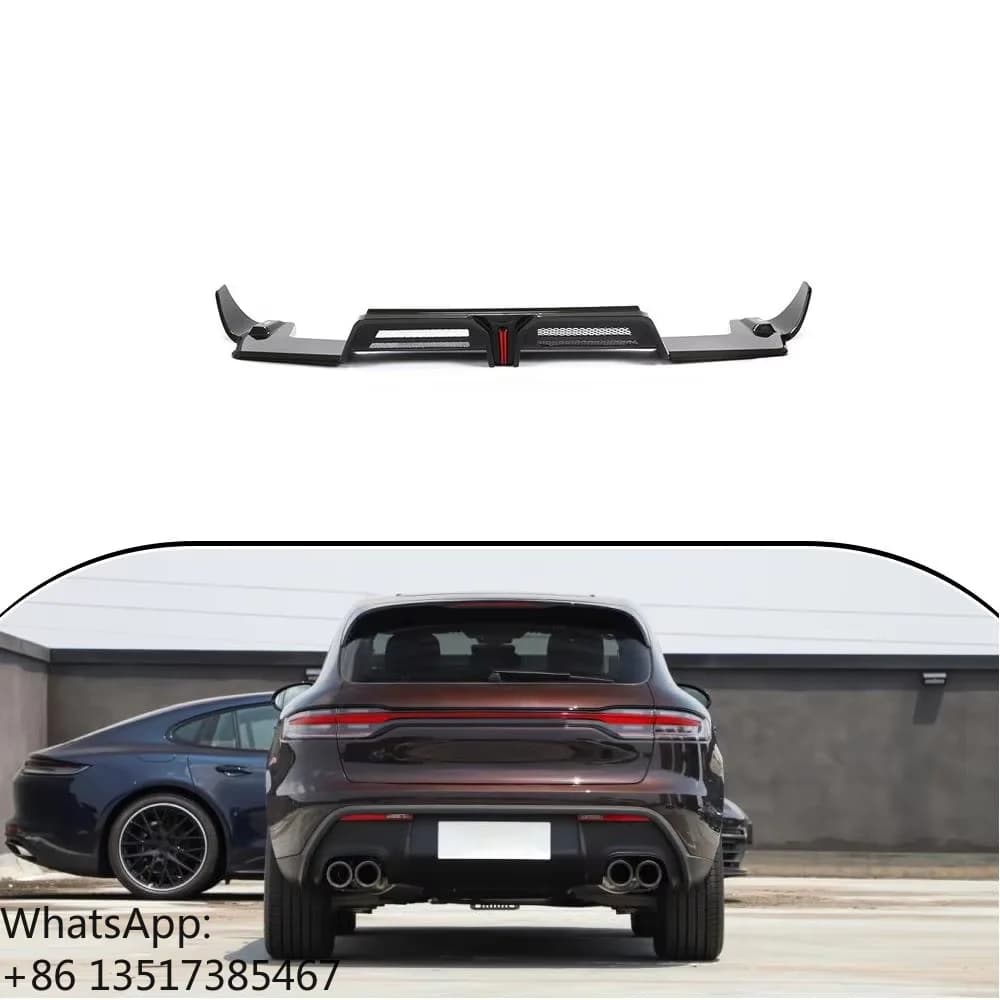 Diffusore Posteriore in Fibra di Carbonio Prepreg per Porsche Macan GTS Sport 2022 2023