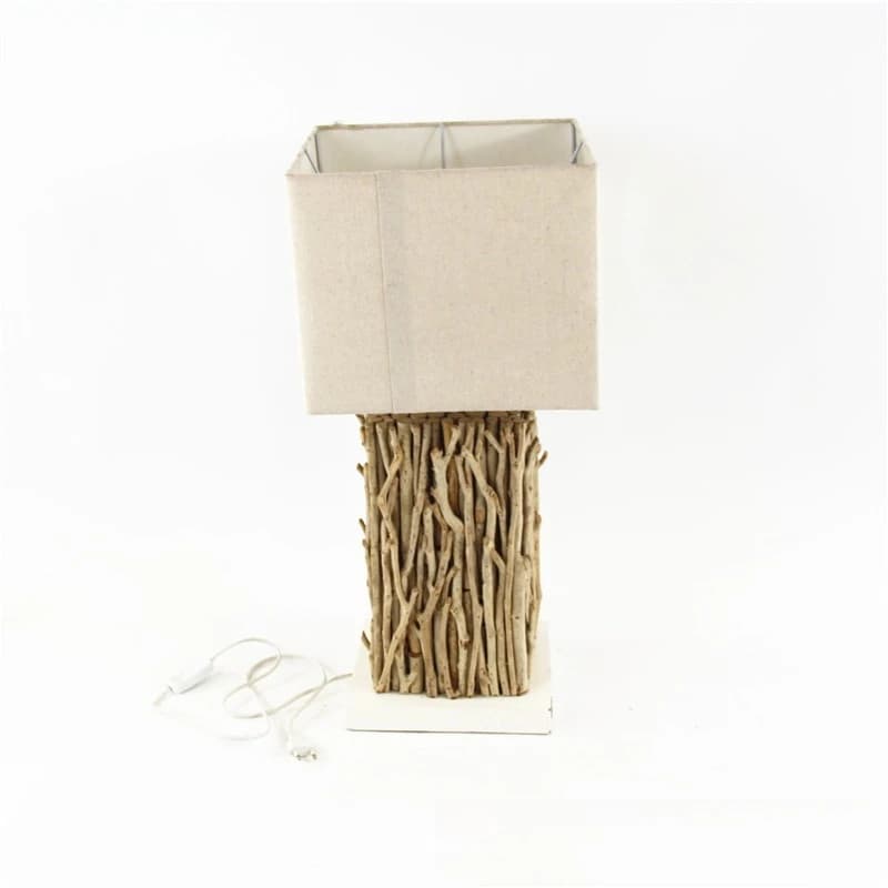 Lampade da scrivania in legno fatte a mano, ristoranti per letti e colazione, caffè, lampade decorative con rami di legno decadenti