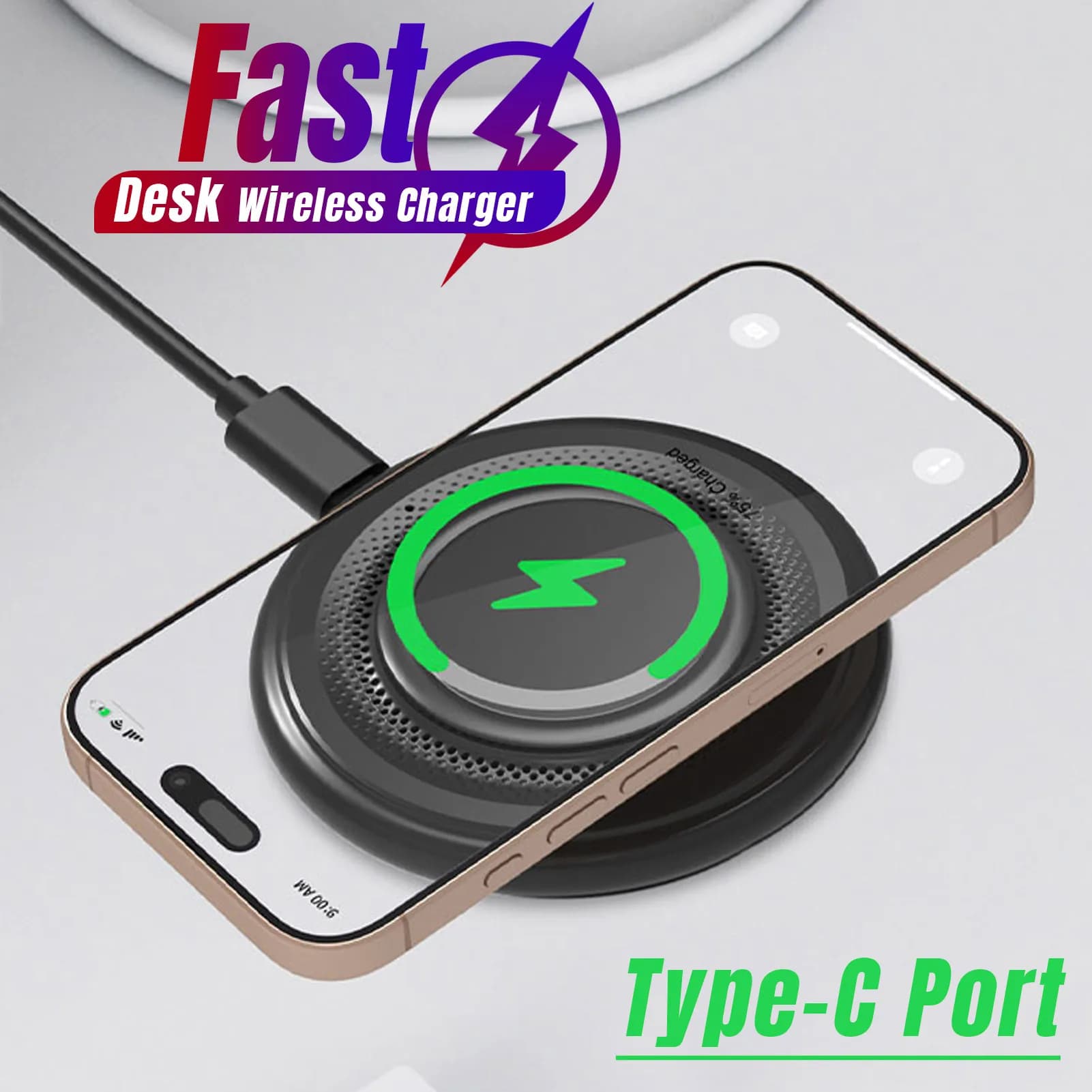 Supporto per caricabatterie wireless da 30 W per iPhone 16 15 14 13 12 Pro Max X Samsung Xiaomi Caricabatterie Stazione dock di ricarica rapida a induzione