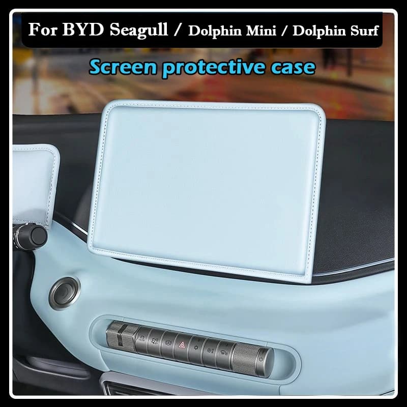Per BYD Seagull Dolphin Mini Surf Protezione schermo per controllo centrale Schermo per strumento di navigazione Protezione solare Copertura in pelle