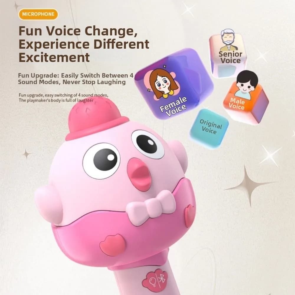 Con altoparlante Bluetooth Microfono con altoparlante Artefatto musicale in plastica Karaoke Multistyles Macchina da canto per bambini