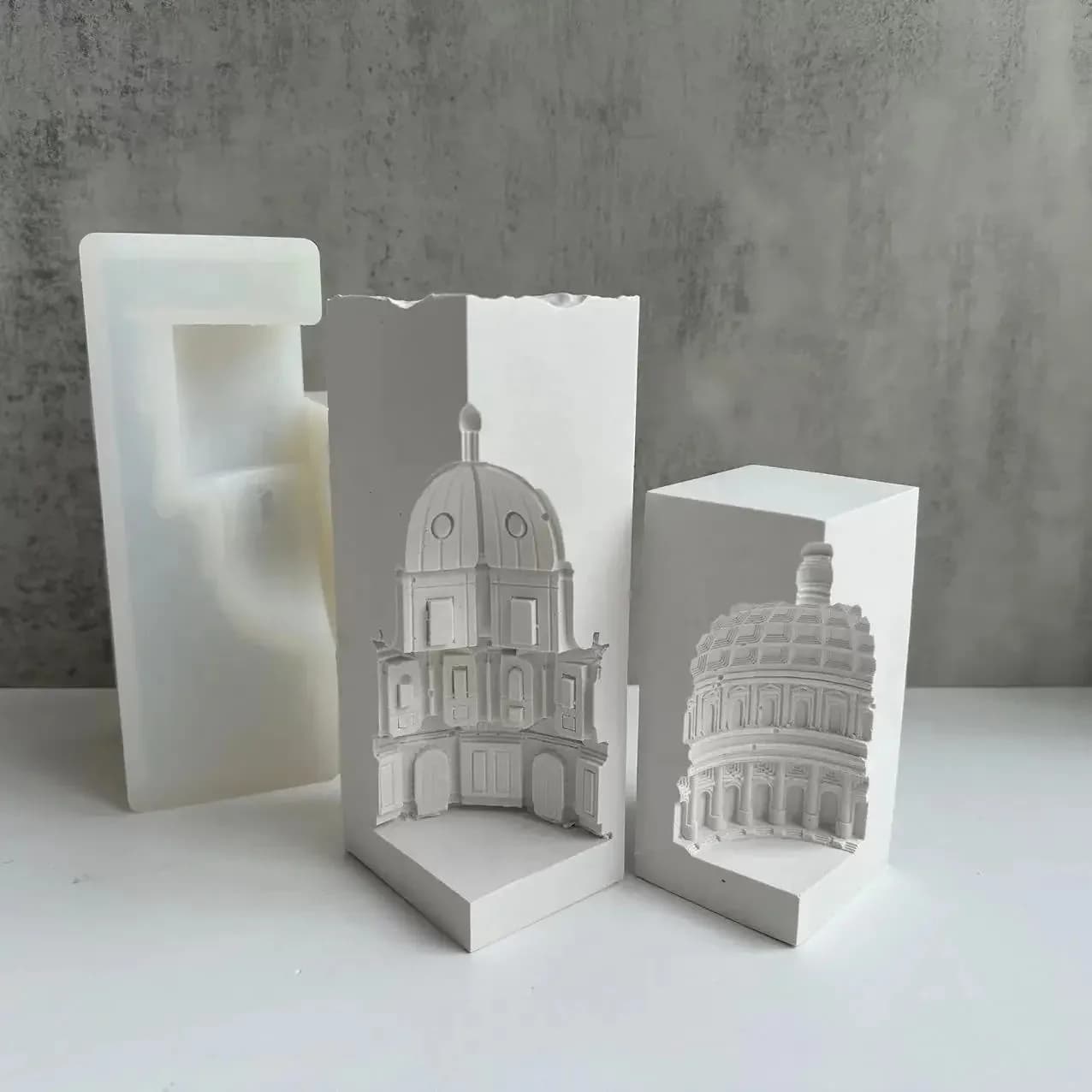 silicone molds for diy home use, craft ornaments cathedral building figurines made with epoxy resin
