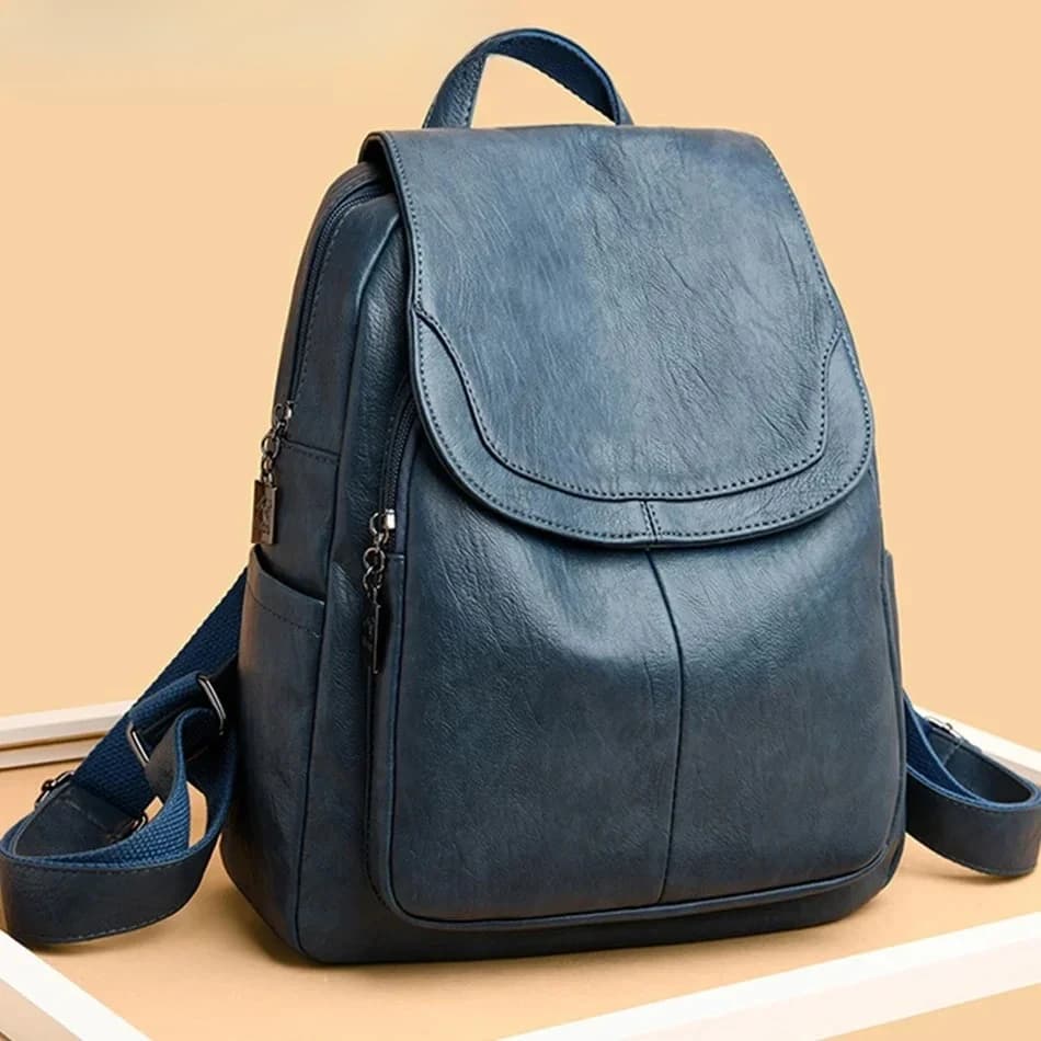 Bagpack Zaino da donna in vera pelle morbida Borsa a tracolla femminile alla moda Sac a Dos Borse da scuola per ragazze adolescenti