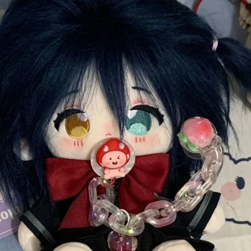 20 centimetri Anime Girl Takanashi Rikka Kawaii Cosplay Corpo della bambola del cotone con scheletro Dress Up Abbigliamento Morbido Peluche Figure giocattolo Regali