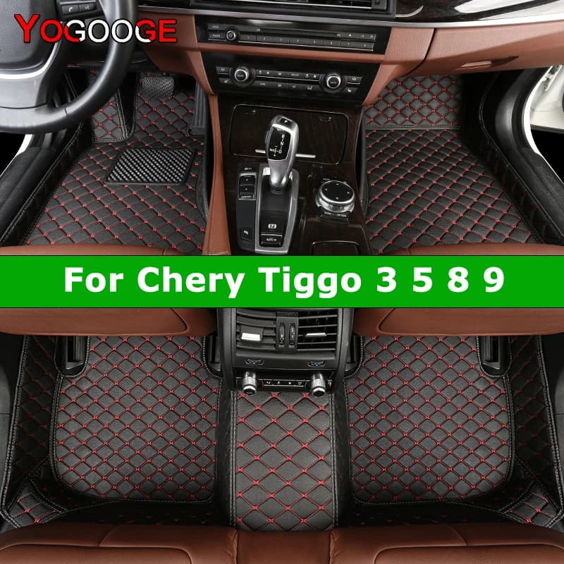 YOGOOGE Tappetini per auto personalizzati per Chery Tiggo 3 5 8 9 Tappeti per auto Accessorio per auto