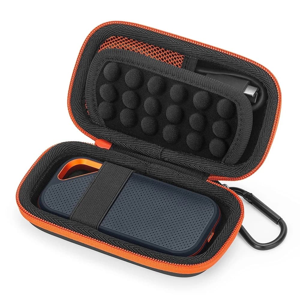 Scatola di immagazzinaggio rigida Supporto di archiviazione per disco rigido antigraffio portatile Copertura protettiva Borsa di archiviazione SSD esterna universale da 1 TB/2 TB/4 TB