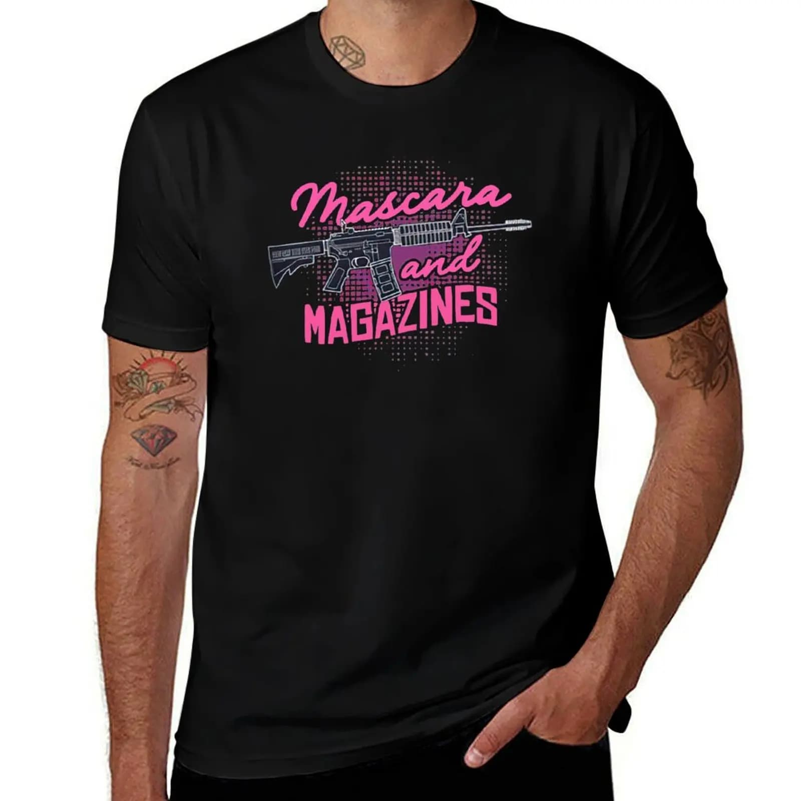 Mascara And Magazines T-Shirt Sports Casual Breathable Tee Shirt