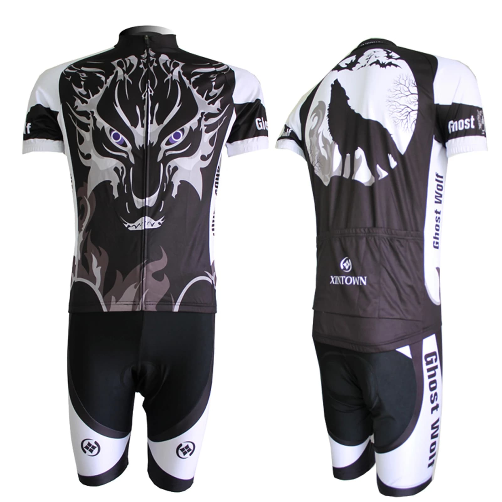 Men's Cycling Knit Set, MTB Road Cycling Clothing, Short Sleeved Short Sleeved Breathable Bicycle Shorts With Silicone Cushion