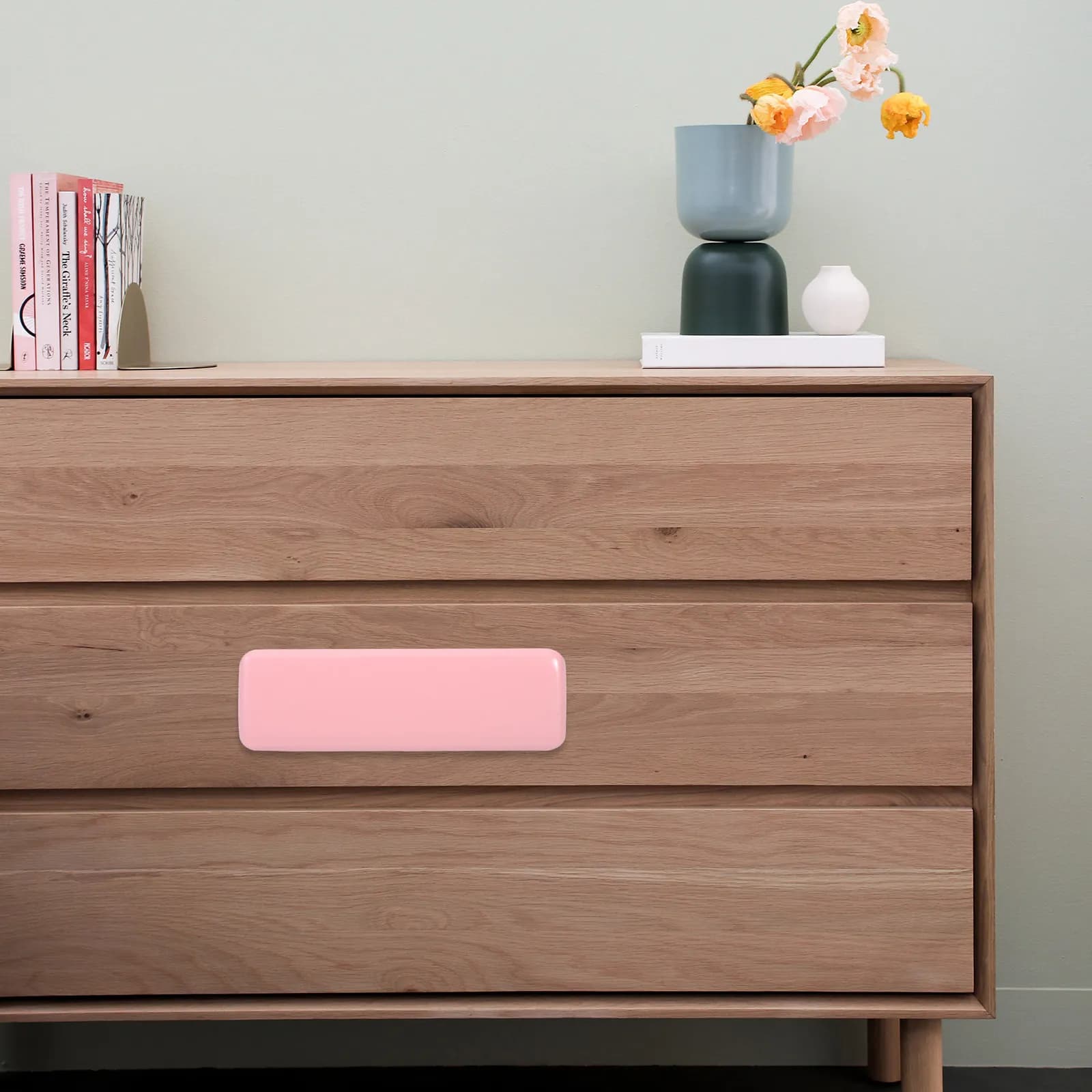 2 Pezzi Maniglie per Cassetti in Legno Massello, Facili da Installare, per Cucina, Camera da Letto, Soggiorno, Pomelli Decorativi per Mobili