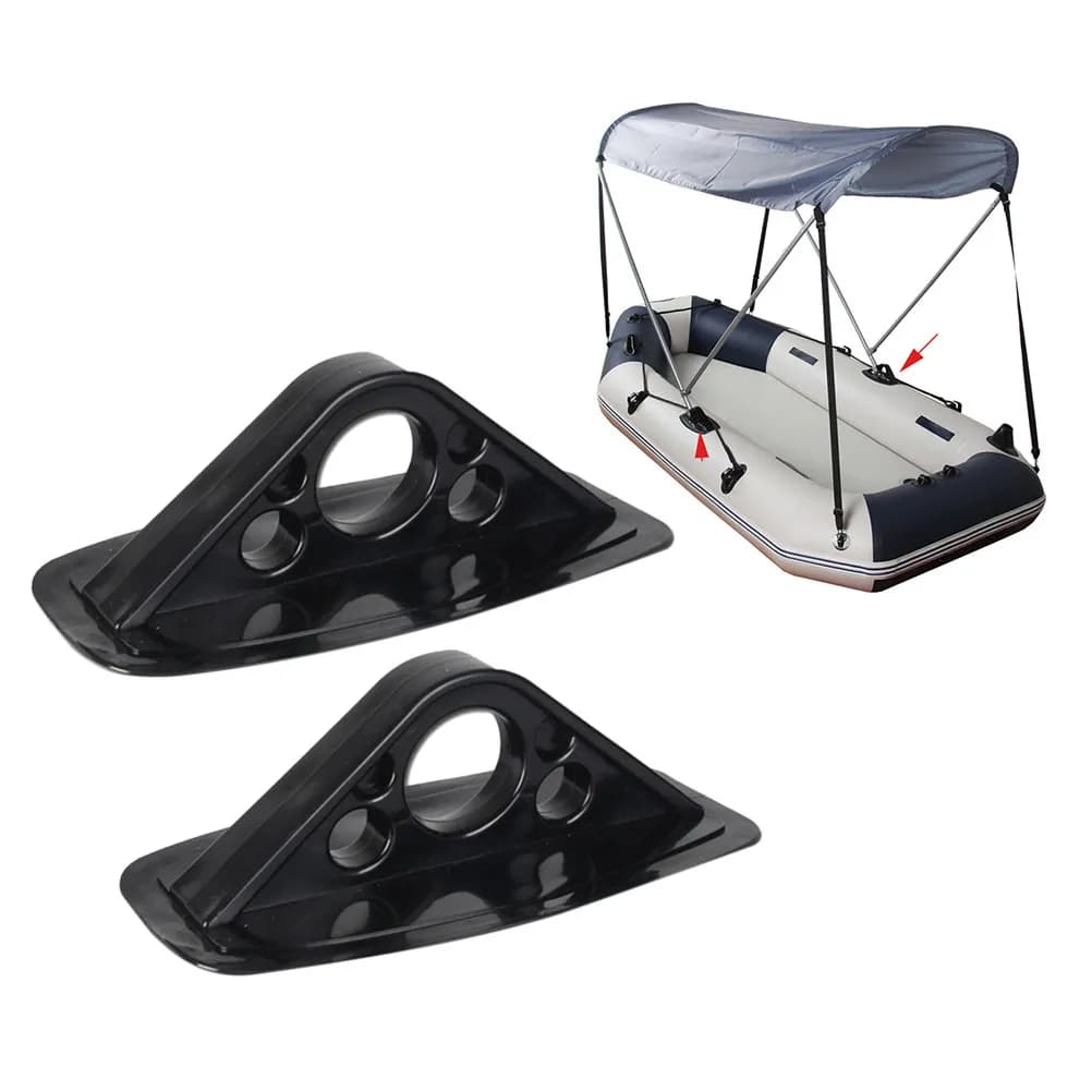 2 Pezzi Supporto per Pagaia con Base in PVC e Telaio Fisso Multi-Foro per Ombrellone, Accessori per Kayak, Gommone, Dinghy