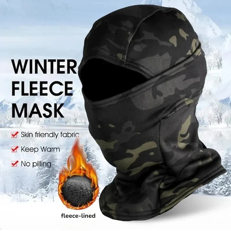 Copricapo da sci autunnale e invernale con calore e pile, maschera per bicicletta resistente al freddo per esterni, maschera per moto, fodera per casco
