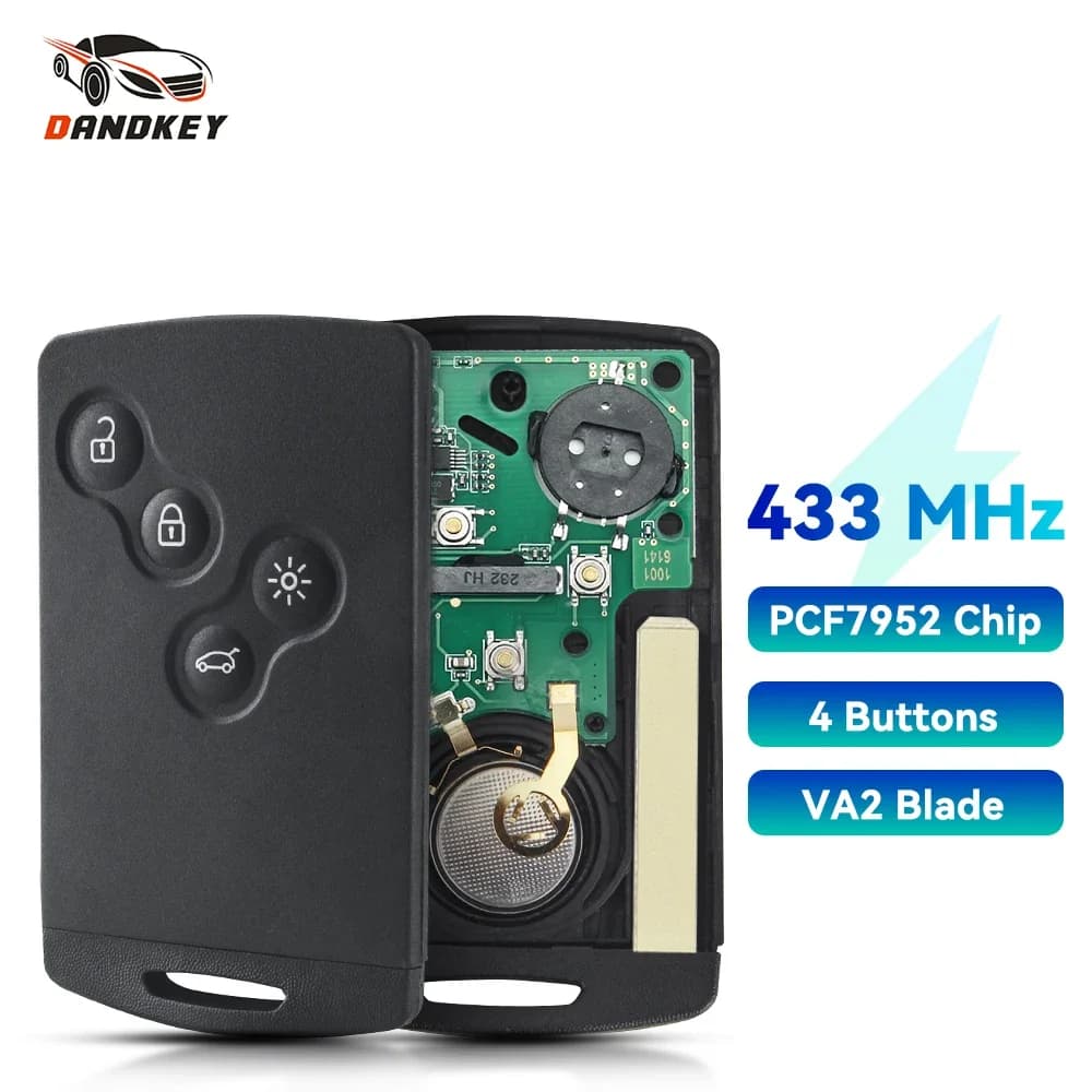 KEYYOU per Renault Megane 3 Laguna 3 Scenic Fluence 433MHz ID46-PCF7952A Chip Smart Telecomando Chiave Auto Keyless HandsFree