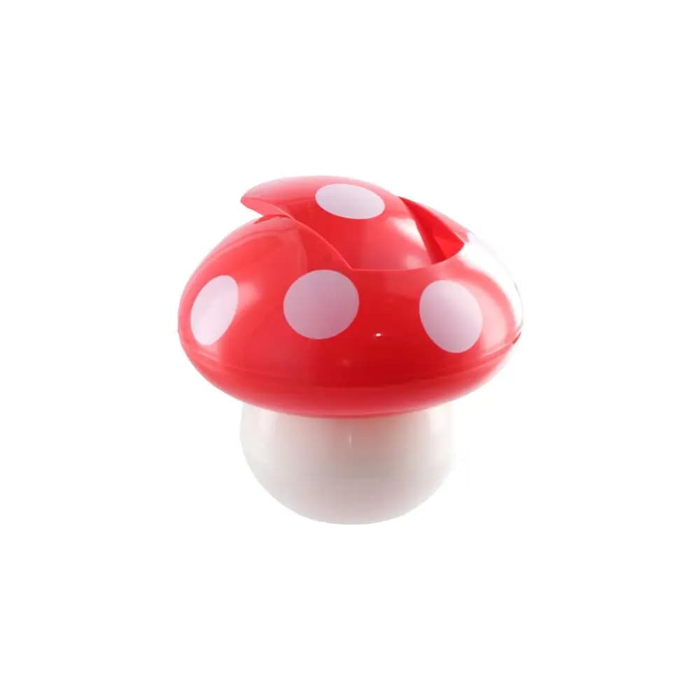 Cestino per Rifiuti a Forma di Fungo Rosso con Coperchio Rimovibile, Mini Contenitore Multiuso per Ufficio e Tavolo