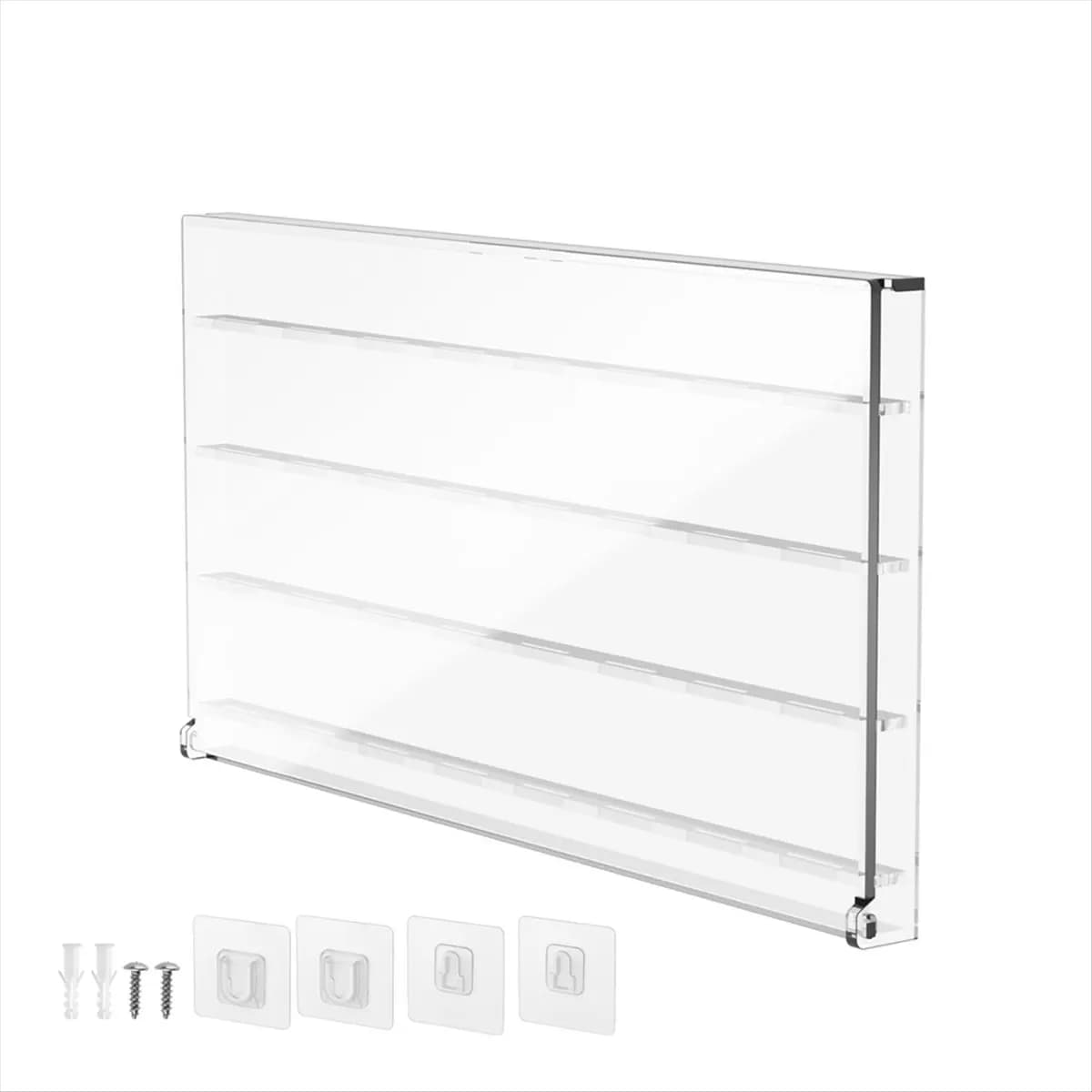 【Organizer】 Acrylic Guitar Pick Wall Mount Display Case Storage Box for Picks Storage and Display Hold 32 Picks Transparent