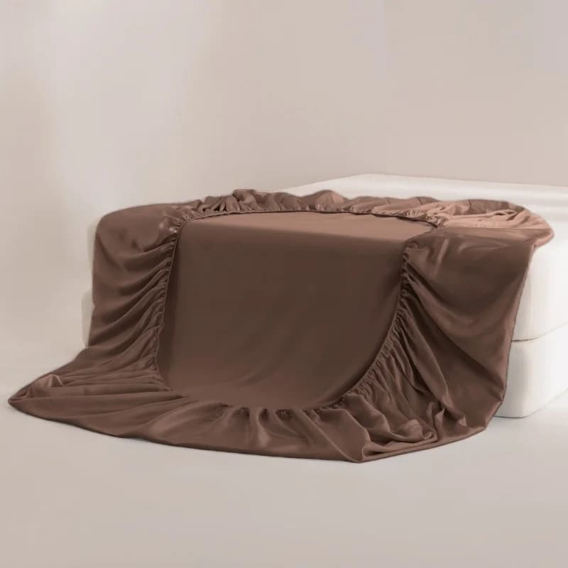 Lenzuolo con Angoli 100% Lyocell di Eucalipto, Coprimaterasso Rinfrescante Effetto Seta, con Tasca Profonda, Liscio e Traspirante, Misura King 193*203*1pz