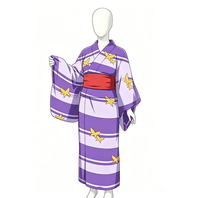 Ri san/rin cosplay costume purple dress kimono for Halloween Christmas party men women costume