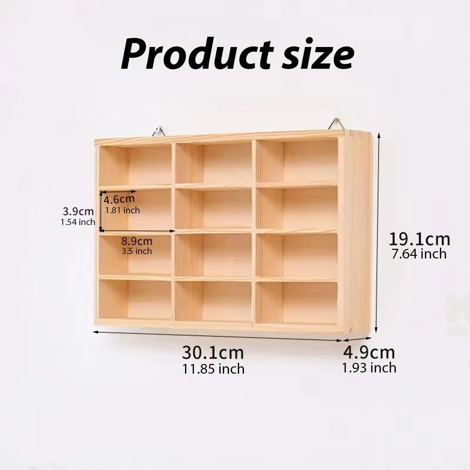 Wooden Toy Car Display Shelf Organizer Case Party Gift Cabinet for Retail Housewarming Business Collectible Dolls Living Room
