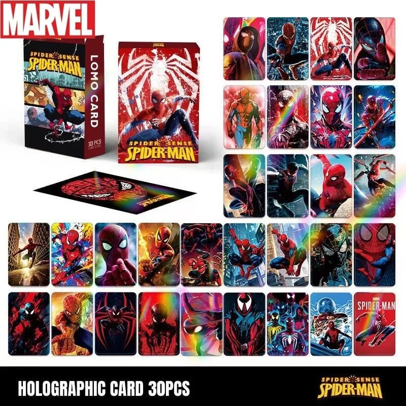 Anime merchandise Spider-Man laser flash card cartoon game 2D merchandise small card creative collectible card boy's gift