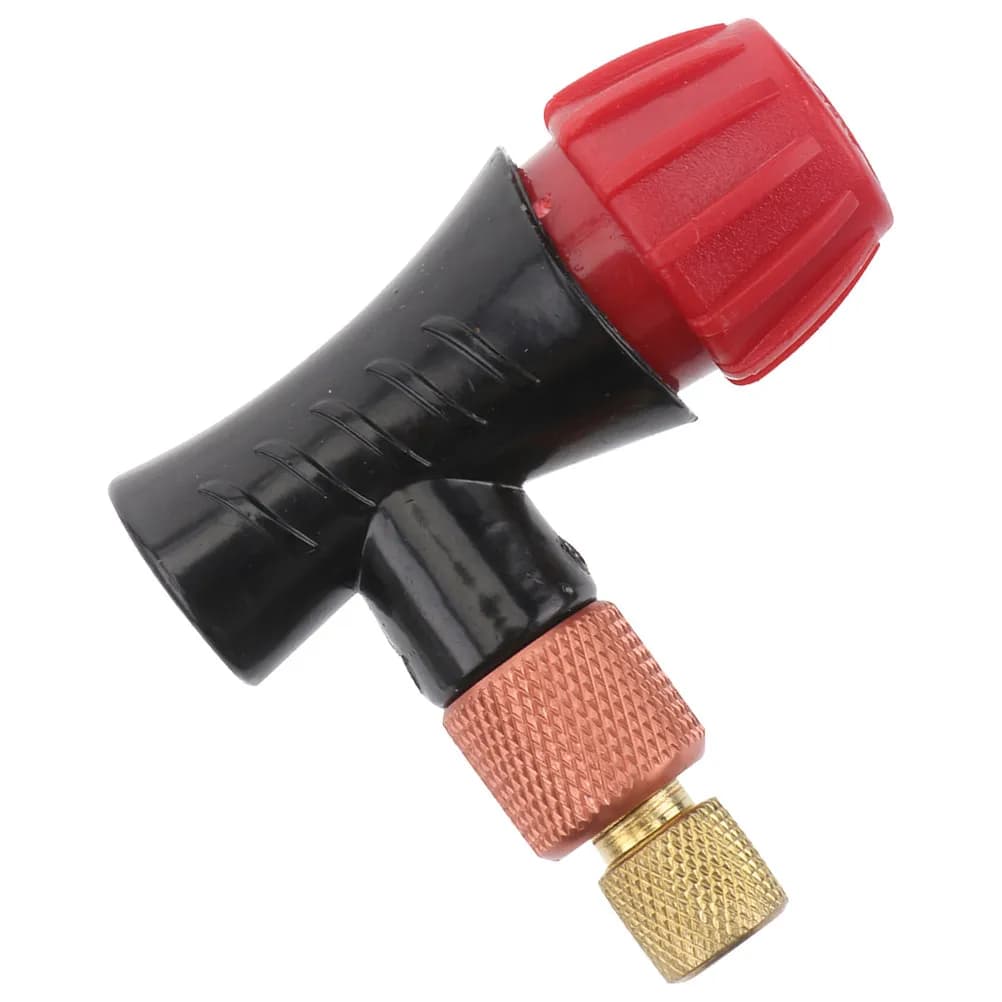 Dual Valve Bike Pump Head for French and American Valves Fast Inflation Leakproof Threaded Tire Adapter