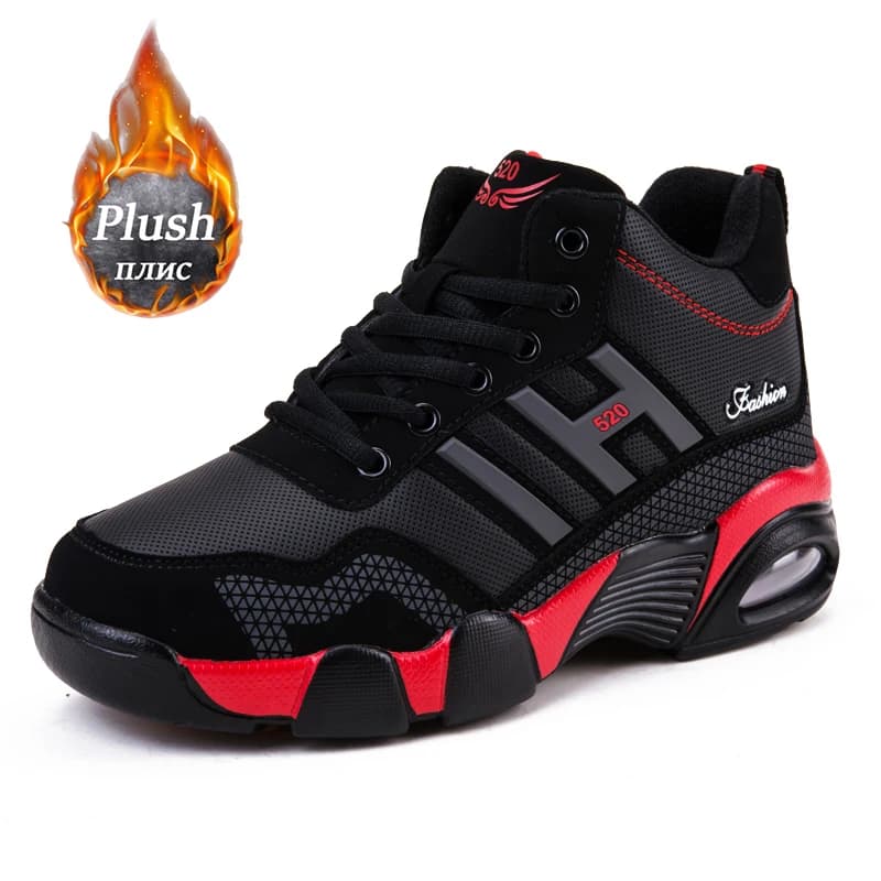 Men Winter Plush Snow Boots Sneakers Women Hiking Boots Trekking Work Casual Couple Shoes Spring Autumn Anti-slip Sports Shoes