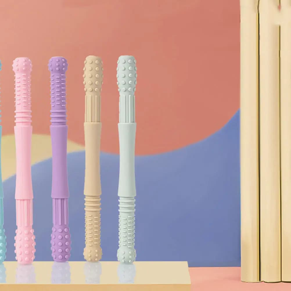 Set di 1 Tubo Massaggiagengive Cavo in Silicone per Neonati, Morbido e Flessibile, Ausilio per la Masticazione, Sollievo dal Dolore Molare, Giocattolo Massaggiagengive Cavo per Neonati