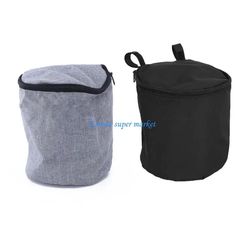 090B Borsa per passeggino Portaoggetti portatile da appendere con coperchio e cerniera per bottiglia latte Borsa per Carta
