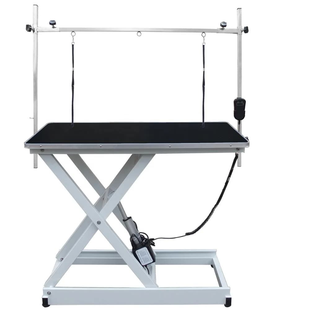 Tavolo Elettrico Sollevabile per Toelettatura Animali N-103 con Controllo a Pedale a Forma di X
