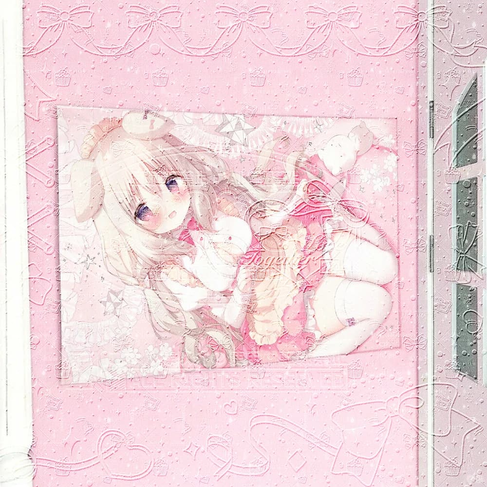 Tapestry Anime Kawaii Kemoimi, Decorazione da Parete Rosa Dolce Lolita, Tappeto Estetico per Camera da Letto e Dormitorio, Tapestry Anime Carino con Ragazza Cane