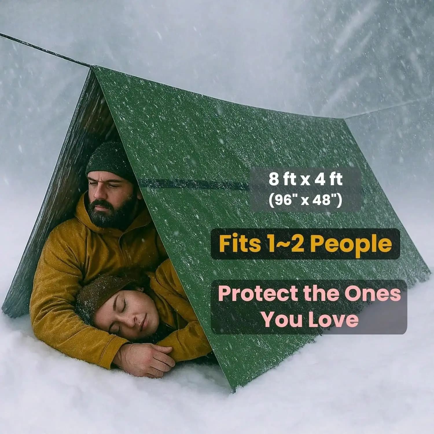 Emergency Survival Tent, Thermal Reflective Bivy Shelter, Waterproof Windproof Tent With Whistle, For Camping, Hiking & Emergency Kits