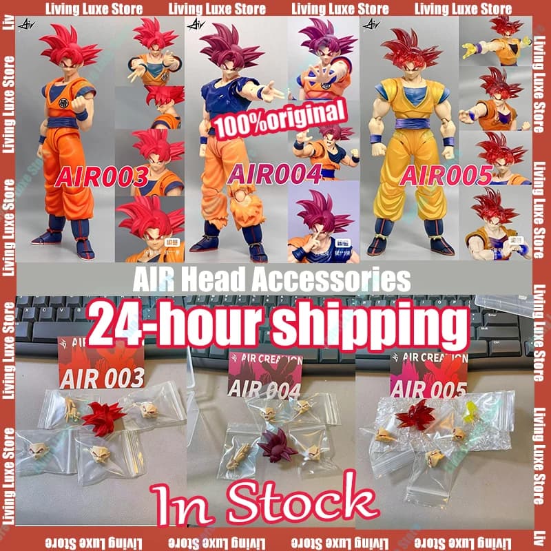 Disponibile: Accessori per la testa di Goku Super Saiyan God (Dragon Ball SHF) - Kit personalizzato per la testa di Son Goku con effetto di respiro del Dio Rosso