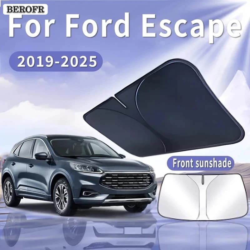 Foldable Car Sun Visor For Ford Escape 2019~2025 2020 Front Windshield Sunshade Heat Insulation Summer Cooling Auto Accessories