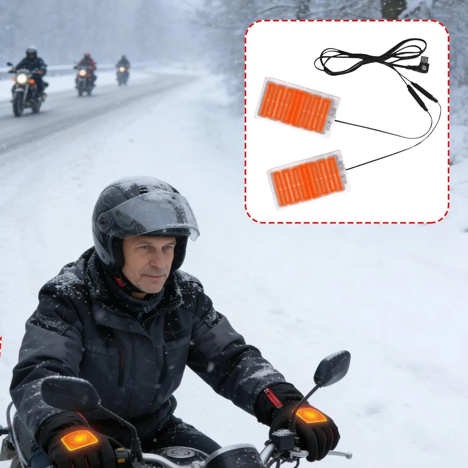 Guanti Riscaldanti USB per Mani e Ginocchia, Guanti Elettrici Termici per Lavoro Invernale, Sci, Moto, Campeggio, Ufficio e Casa