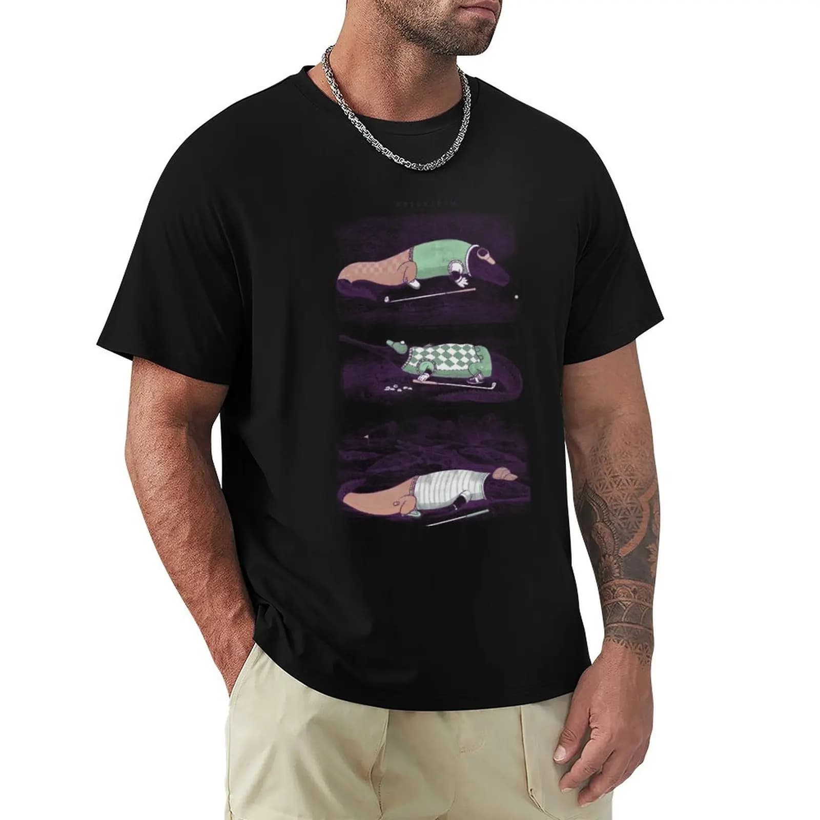 Golf Buddies T-Shirt Basic Breathable Solid Color T-Shirt