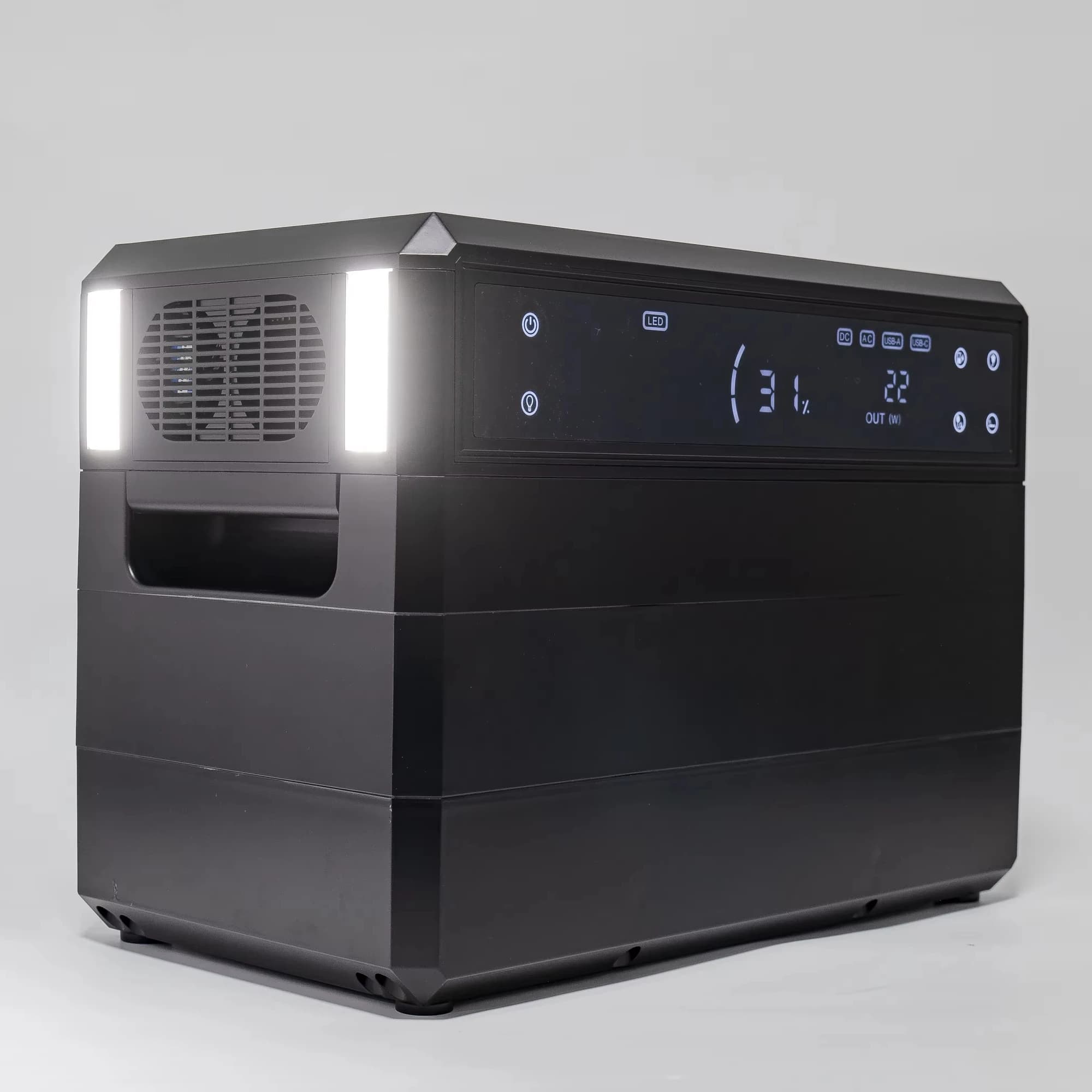 Portable Power Supply 2000w Lithium Lifepo4 Battery Battery for Inverter Solar Panel with Battery 6000 Cycles Emergency Radio