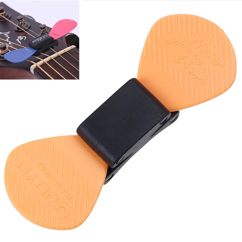 1Pc Nero di Gomma Plettro Titolare Fix Sulla Paletta Per Chitarra Basso Ukulele Sveglia Bella Accessori Per Chitarra