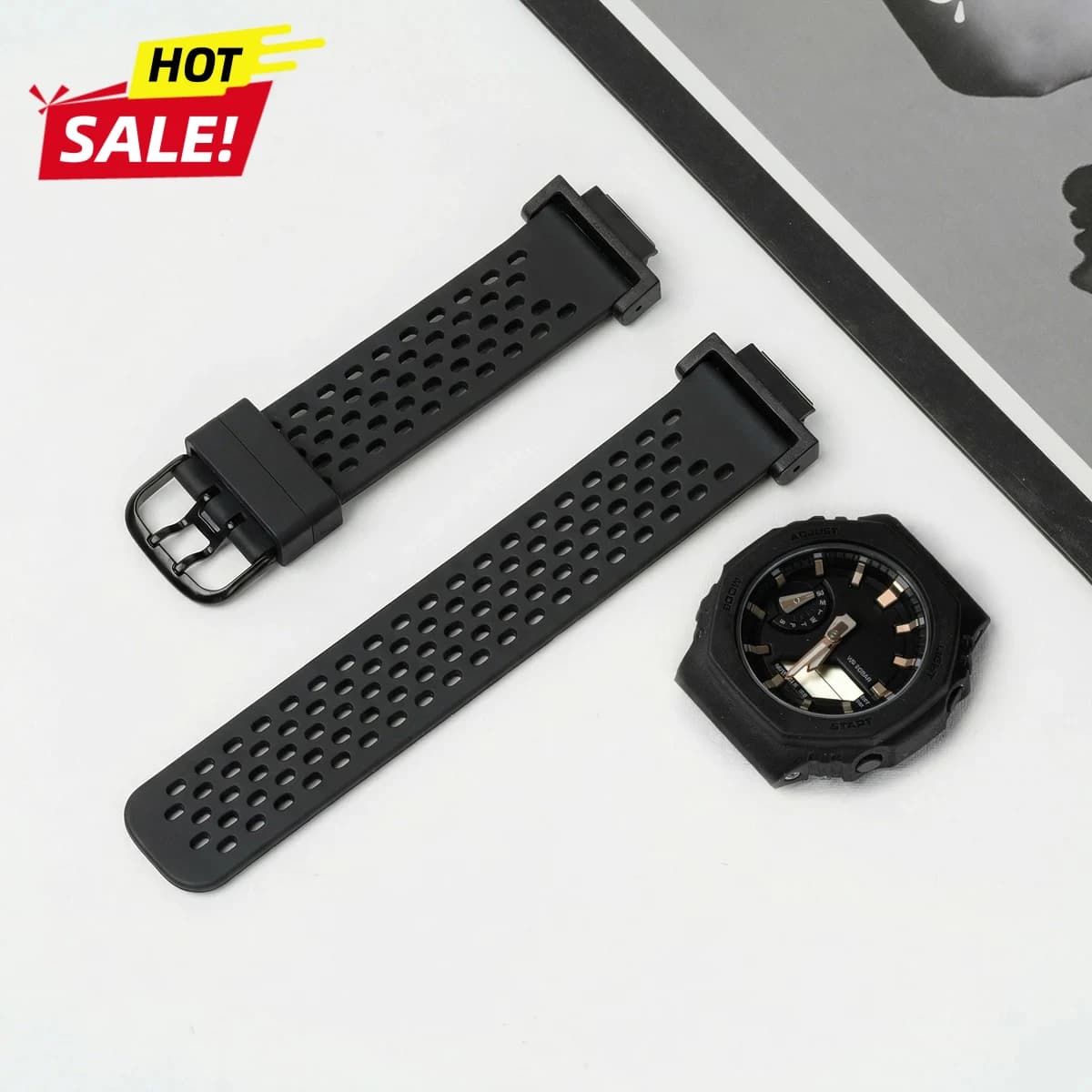 Silicone Watch Band For Casioak DW5600 GA110 GA-2100 GA-100/770/120 Watch Strap Soft Silicone Wrist Belt