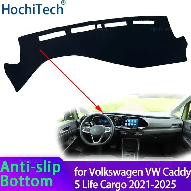 Per Volkswagen VW Caddy 5 Life Cargo 2021-2025 Cruscotto Copertura Cruscotto Zerbino Tappeto Pad Ombra Mantello Coperta Accessori Auto