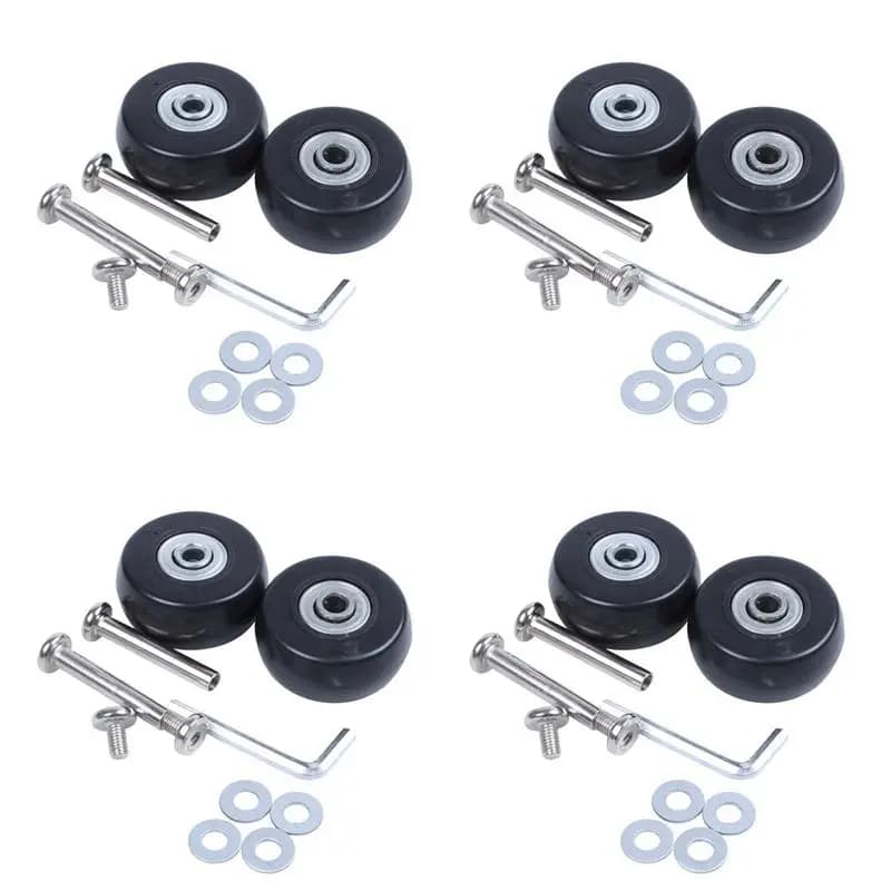 BYBS-8 Set di ruote di ricambio per valigie, assi e strumenti di riparazione deluxe, diametro esterno 40 mm