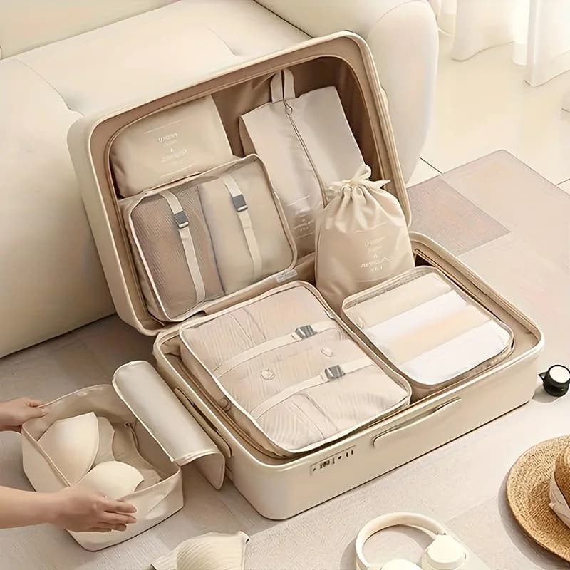 SGIAWETA-8pcs Set Portable Travel Storage Bags - Organize Clothes, Shoes & Underwear - Perfect for Packing Suitcases.Includes Storage Bags, Toiletry Bags, Makeup Bags-birthdaygift