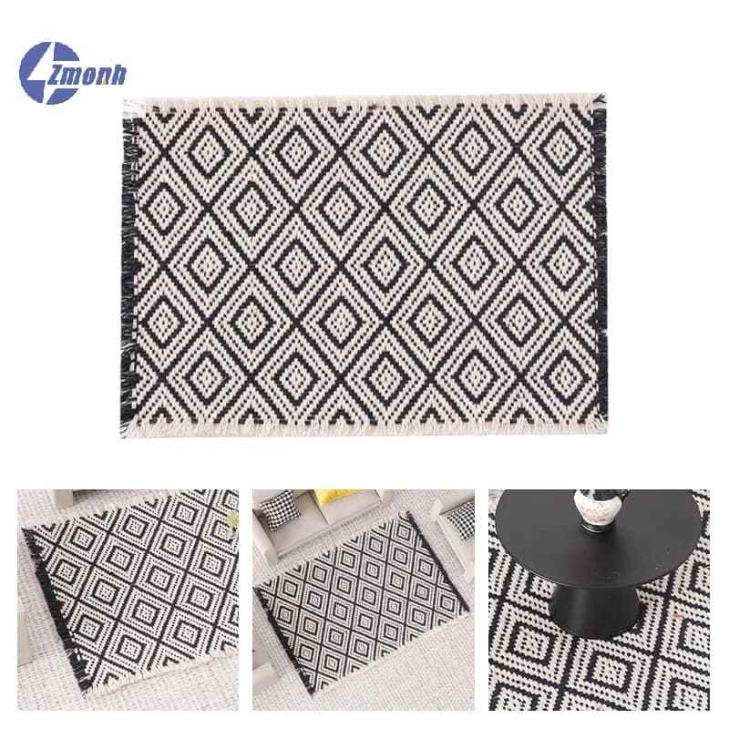 New！1:12 Dollhouse Miniature Carpet Blanket Model Toy Flooring Rug Furniture Decorations Toy Doll House Accessories