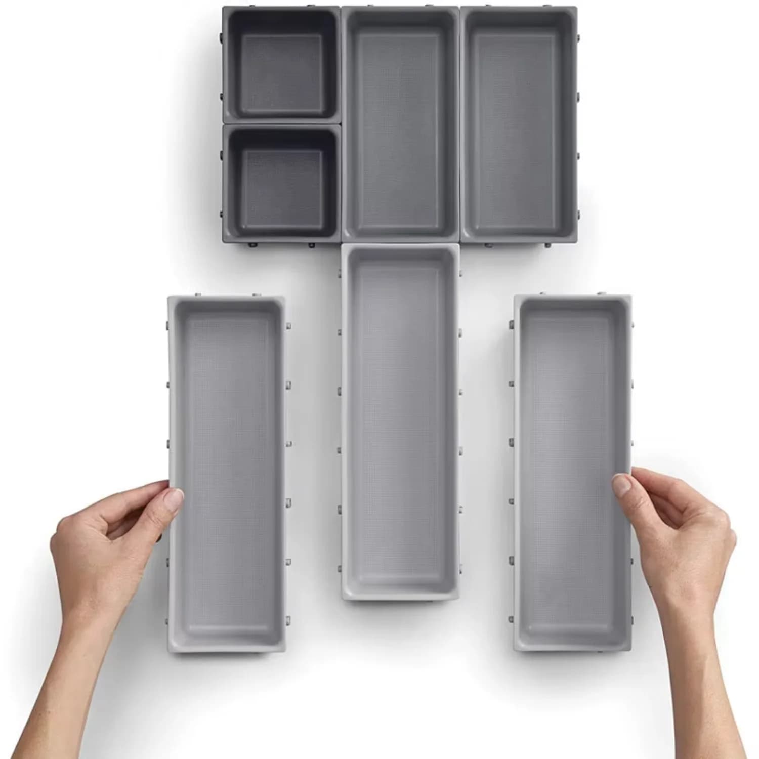Scatola portaoggetti da cucina con cassetto, organizer per utensili, separazione combinata gratuita, articoli vari multifunzionali, vassoio portaoggetti da scrivania, 7 pezzi
